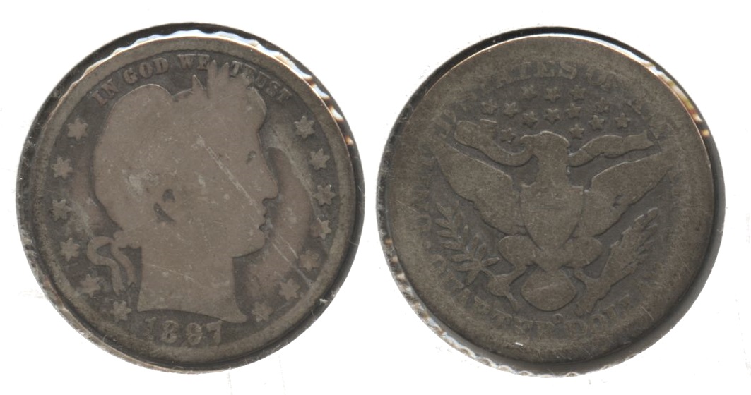 1897-O Barber Quarter AG-3 #w