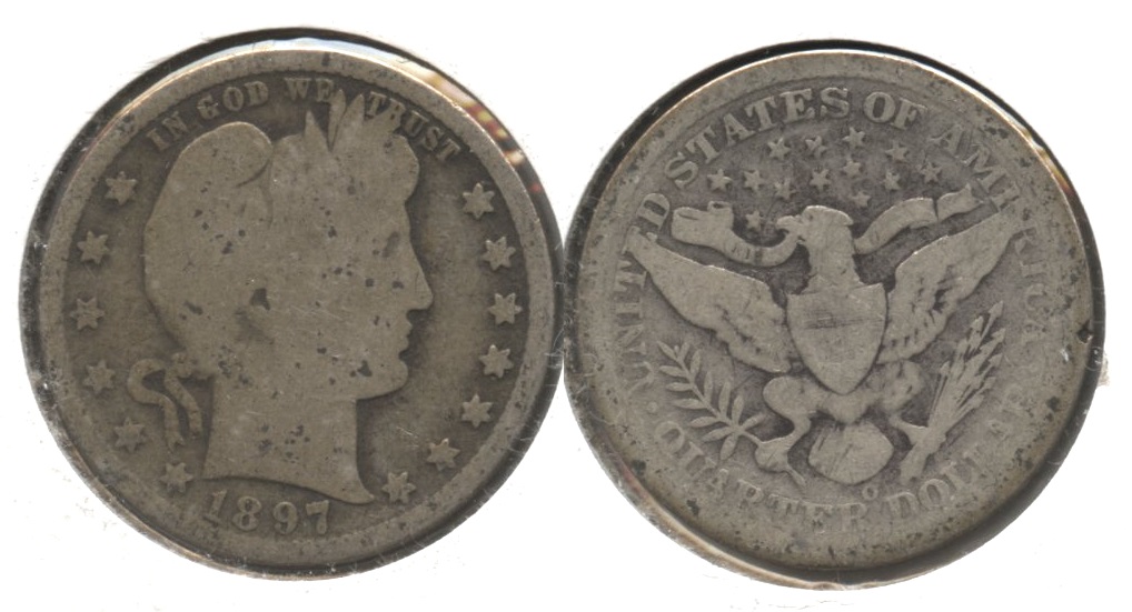 1897-O Barber Quarter AG-3+ #y