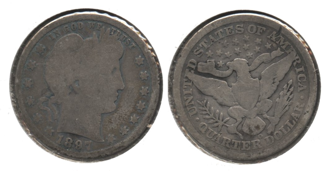 1897-O Barber Quarter AG-3+ #z