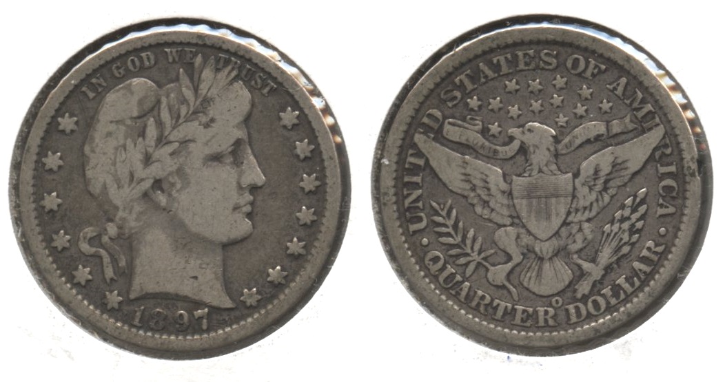 1897-O Barber Quarter Fine-12