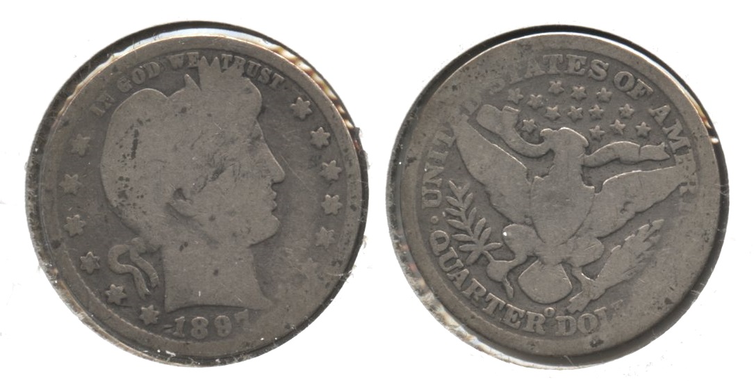 1897-O Barber Quarter Fair-2 #h