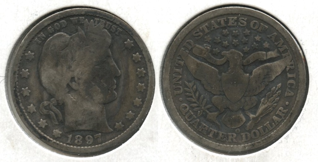 1897-O Barber Quarter Good-4 #c