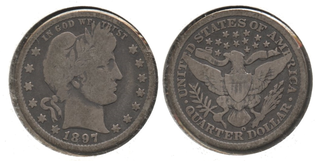 1897-O Barber Quarter Good-6