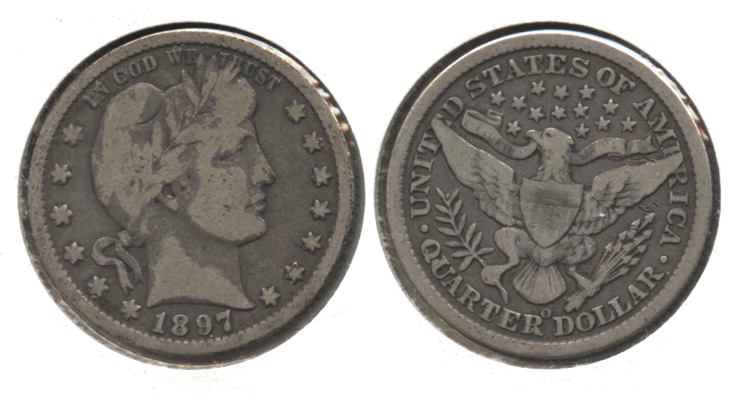1897-O Barber Quarter VG-10