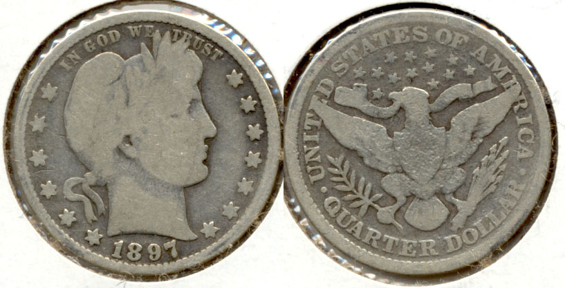 1897 Barber Quarter Good-4