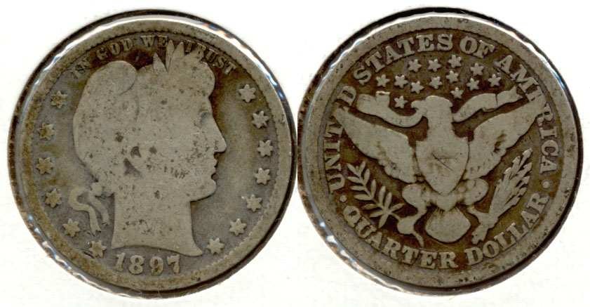 1897 Barber Quarter Good-4 a
