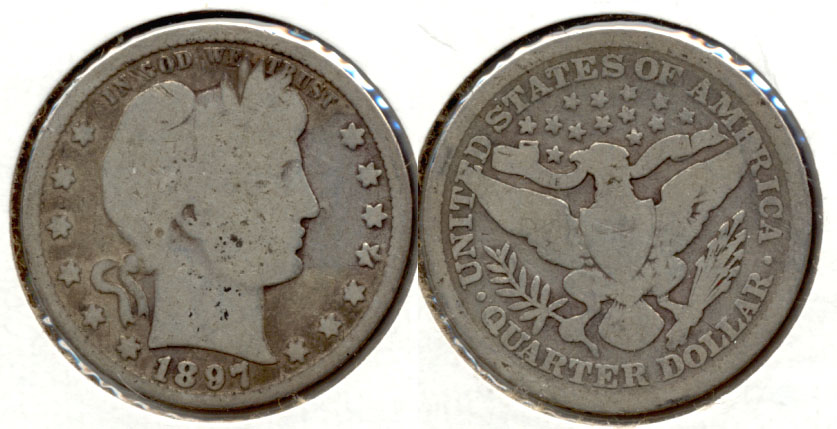 1897 Barber Quarter Good-4 b