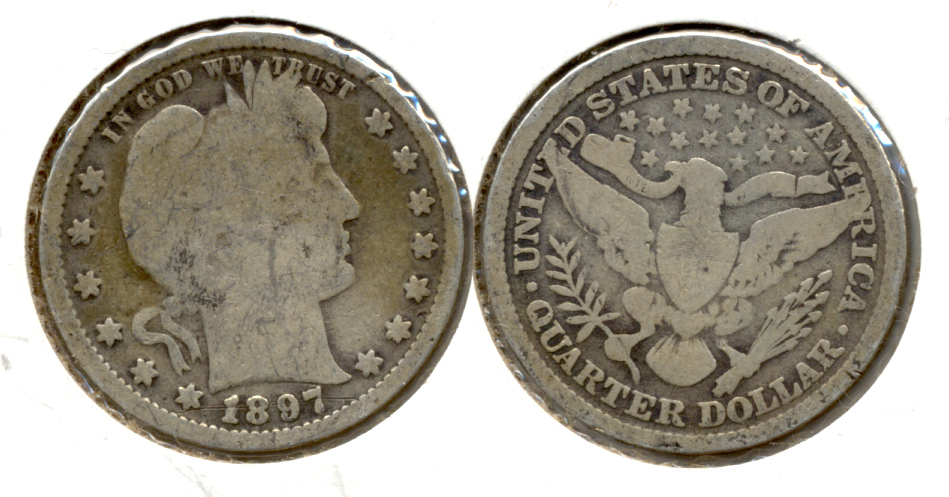 1897 Barber Quarter Good-4 e