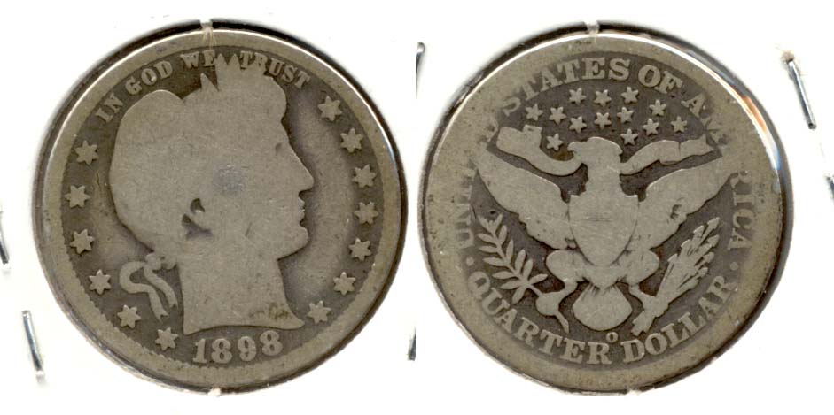 1898-O Barber Quarter AG-3 a
