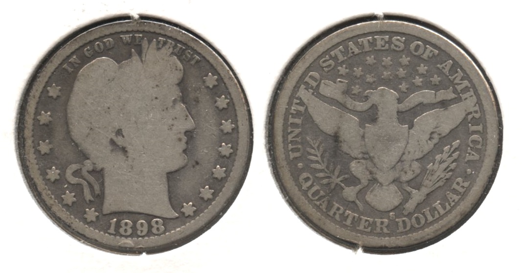 1898-S Barber Quarter Good-4