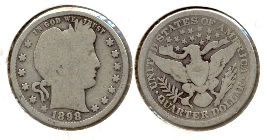 1898 Barber Quarter Good-4 a