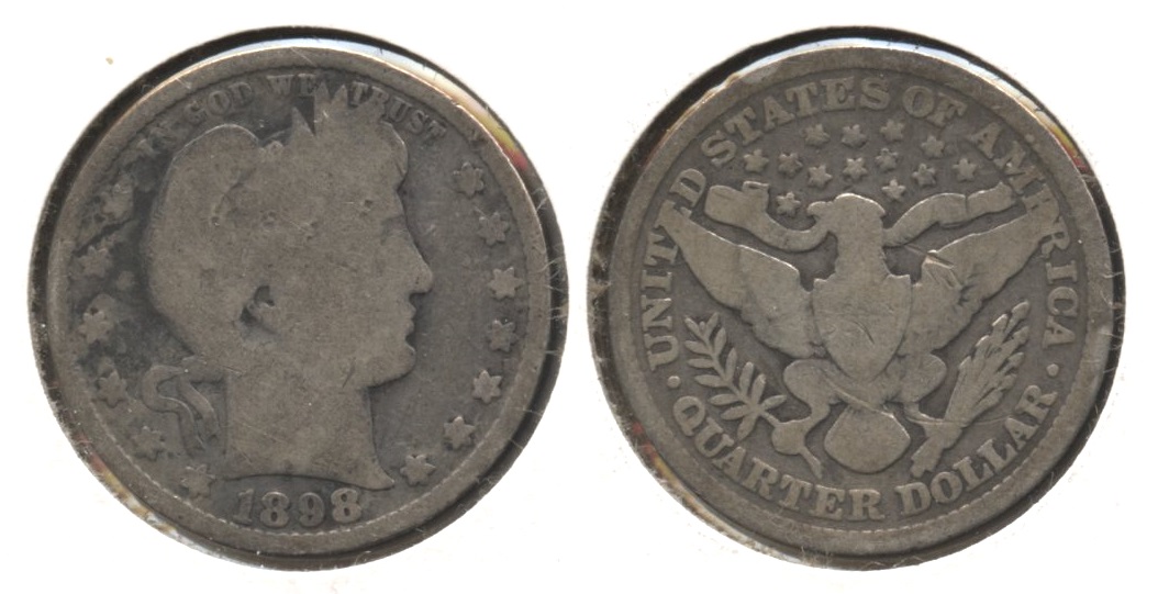 1898 Barber Quarter Good-4 #ab