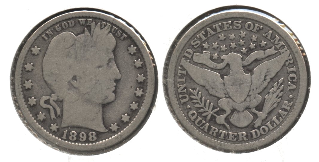 1898 Barber Quarter Good-4 #ac
