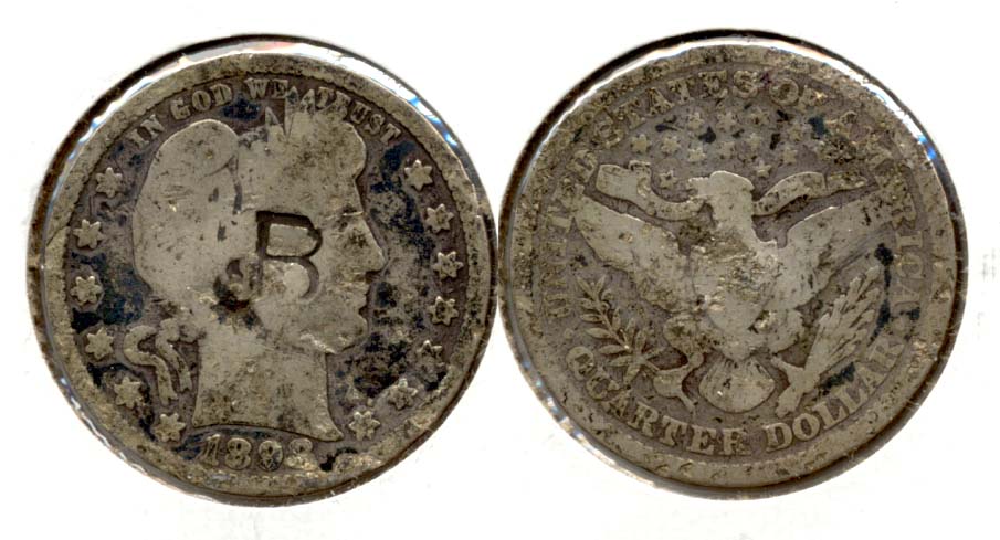 1898 Barber Quarter Good-4 b Damaged