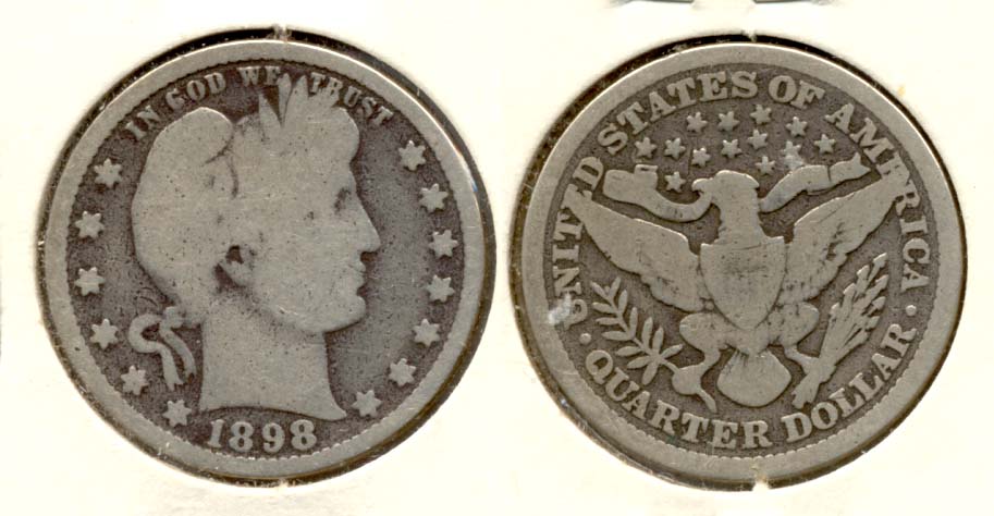 1898 Barber Quarter Good-4 h