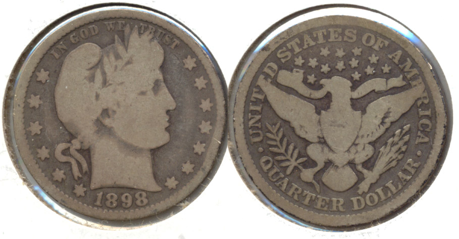 1898 Barber Quarter Good-4 i