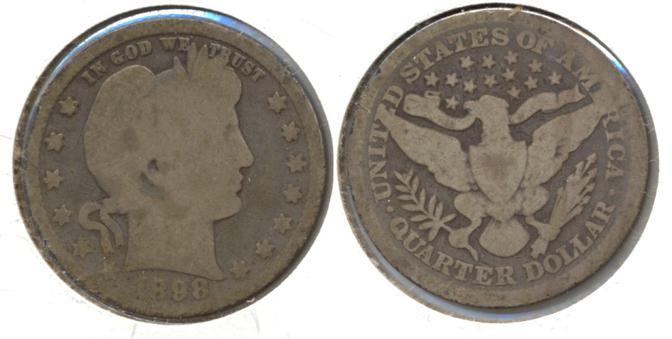 1898 Barber Quarter Good-4 j