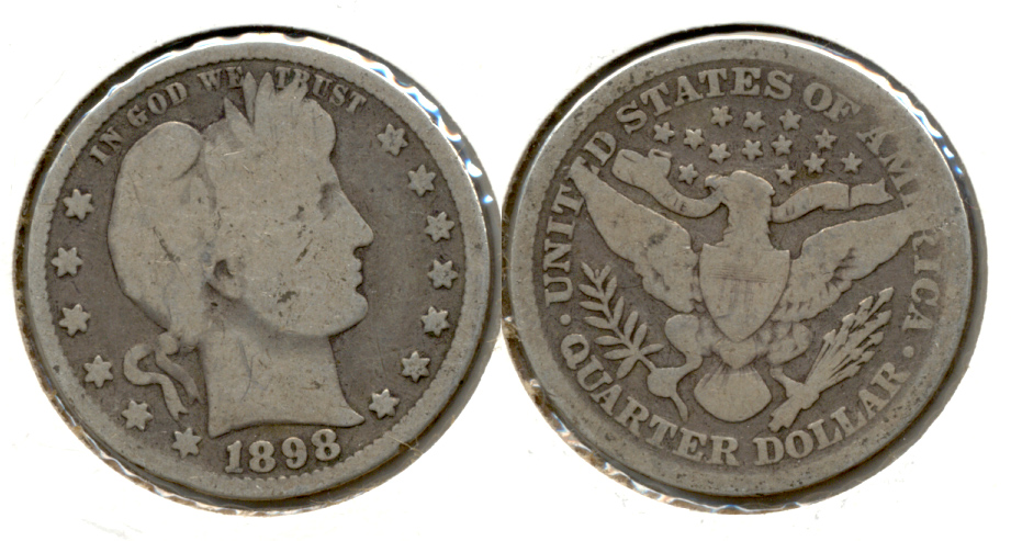 1898 Barber Quarter Good-4 l