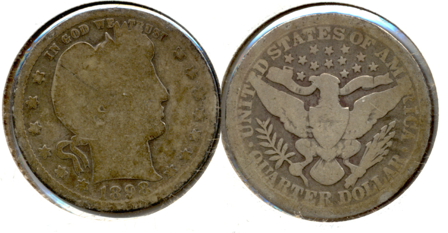1898 Barber Quarter Good-4 m