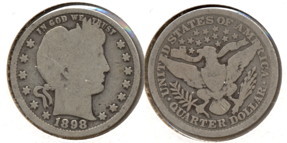 1898 Barber Quarter Good-4 p