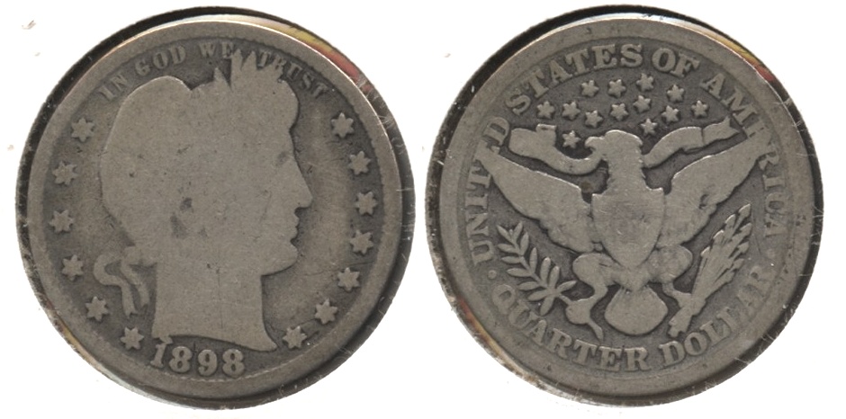 1898 Barber Quarter Good-4 #t