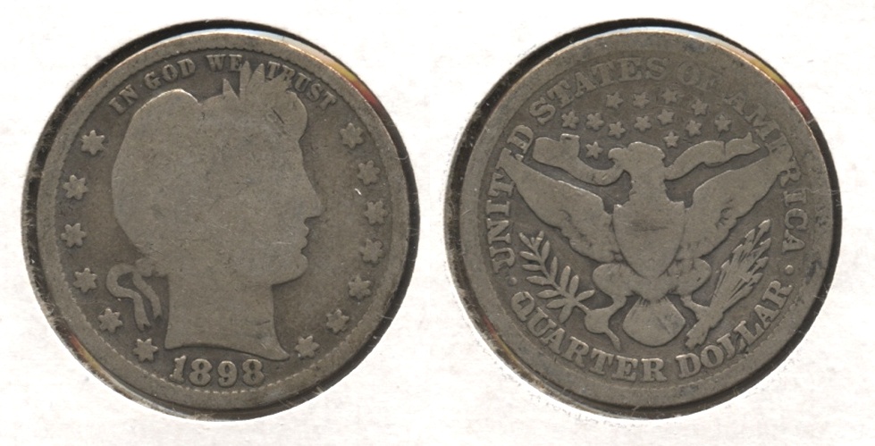 1898 Barber Quarter Good-4 #u