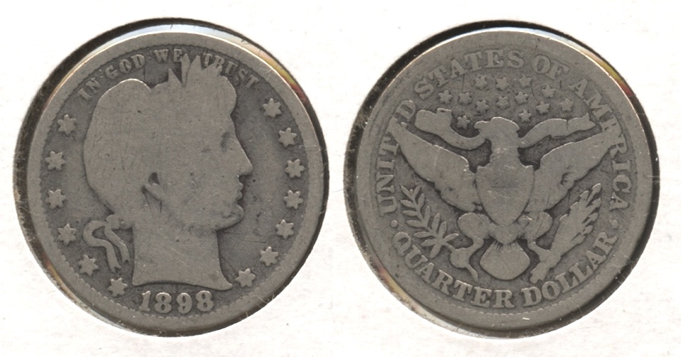 1898 Barber Quarter Good-4 #v