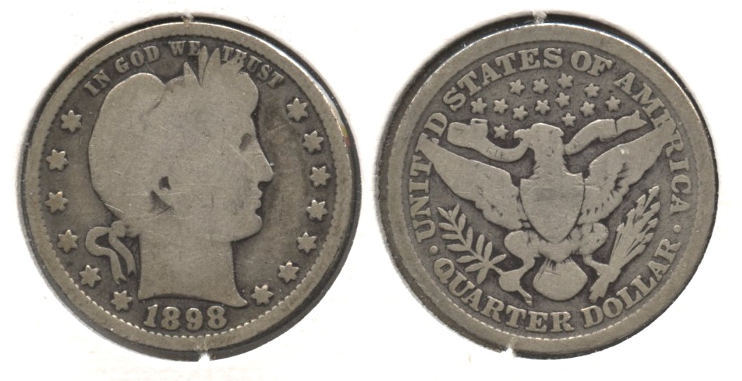 1898 Barber Quarter Good-4 #z