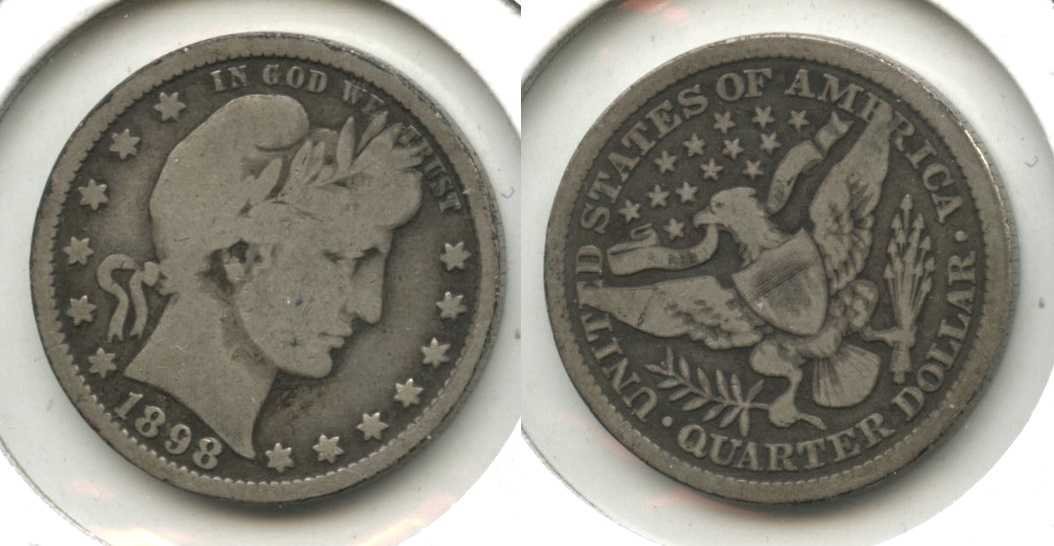 1898 Barber Quarter VG-8 #c