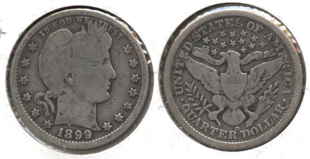 1899-O Barber Quarter Good-4 #b