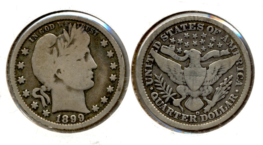 1899-O Barber Quarter VG-8