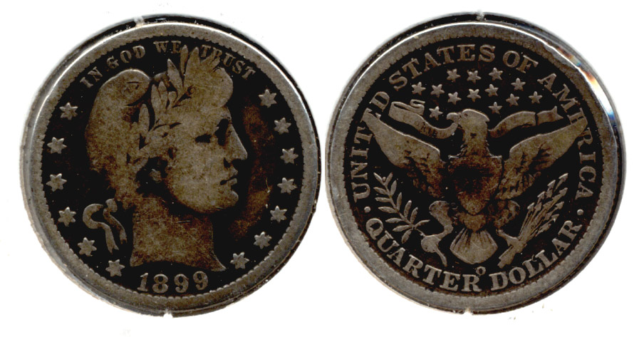 1899-O Barber Quarter VG-8 a