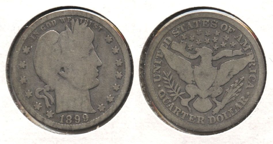 1899-S Barber Quarter Good-4 #a