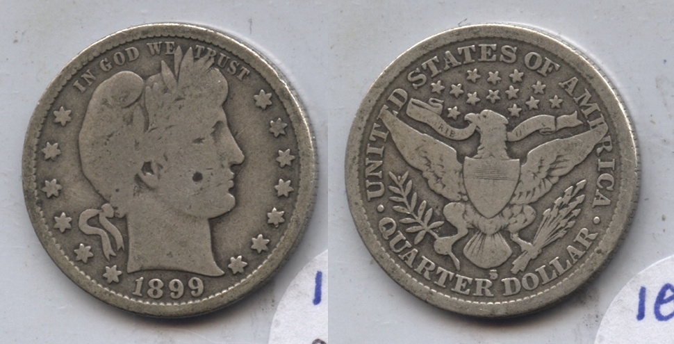1899-S Barber Quarter Good-6 Obverse Spot