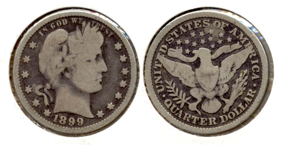 1899 Barber Quarter Good-4 d