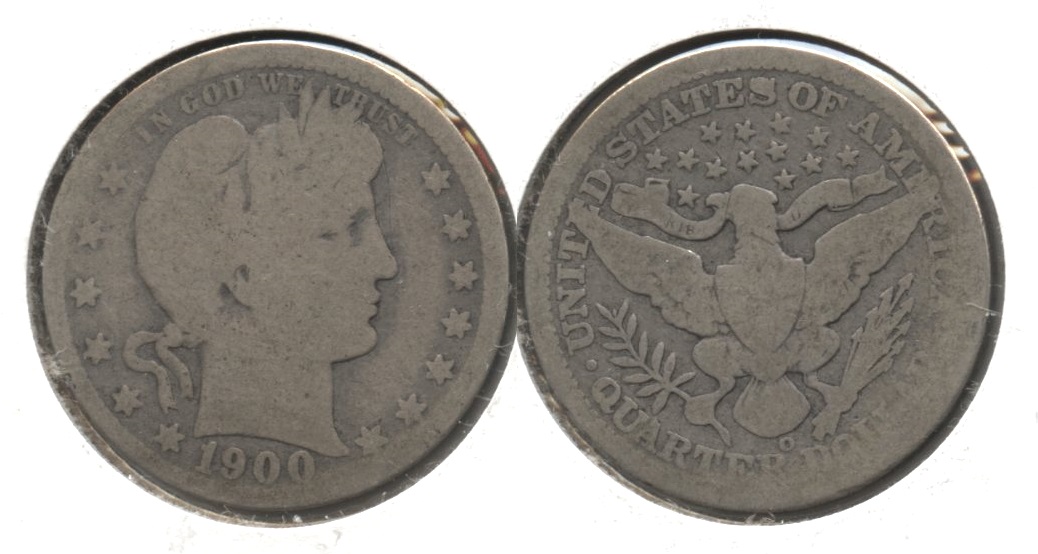 1900-O Barber Quarter AG-3 #b