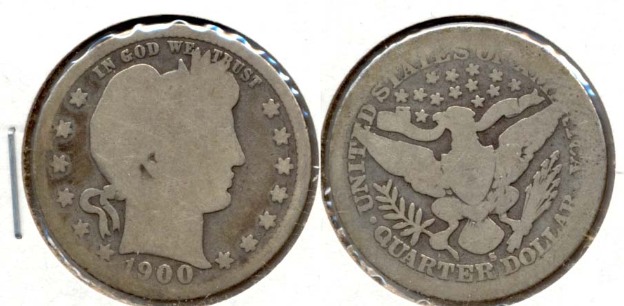 1900-S Barber Quarter AG-3