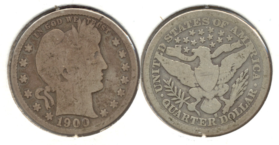 1900-S Barber Quarter AG-3 d