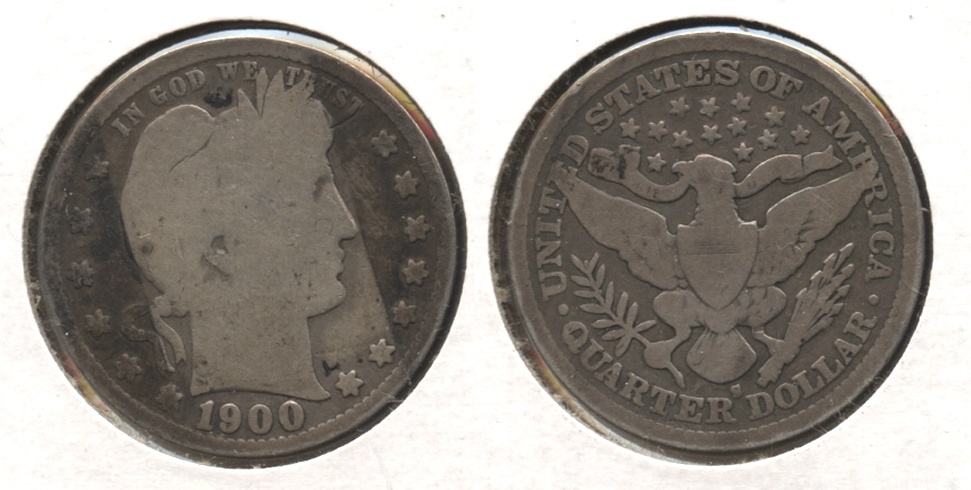 1900-S Barber Quarter Good-4 #a