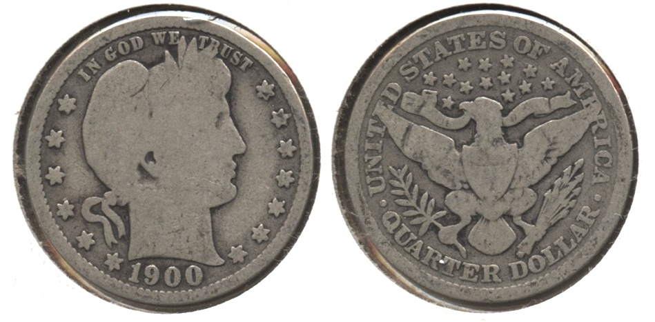 1900 Barber Quarter Good-4 #h
