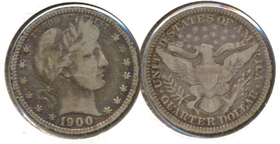 1900 Barber Quarter VG-8 a