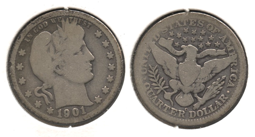 1901-O Barber Quarter AG-3 #a