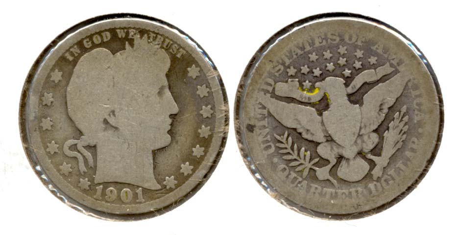 1901 Barber Quarter AG-3 h