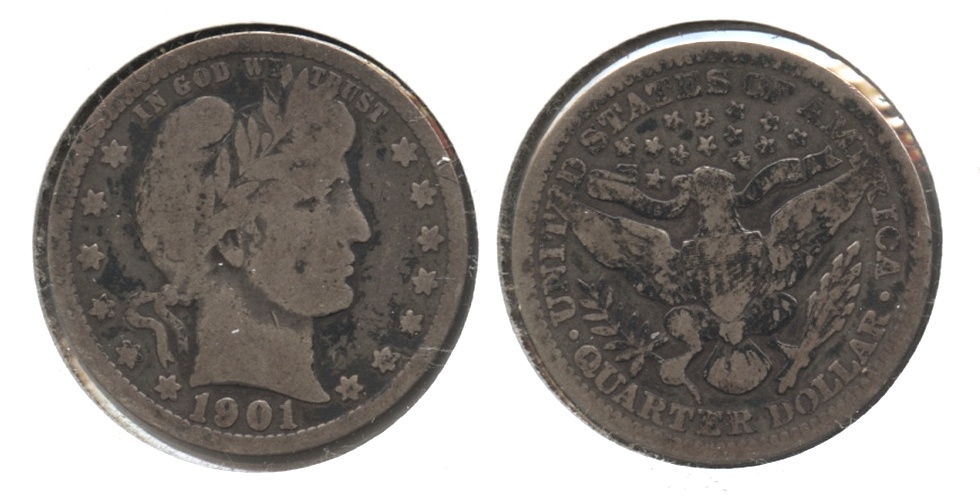 1901 Barber Quarter Good-4 #j
