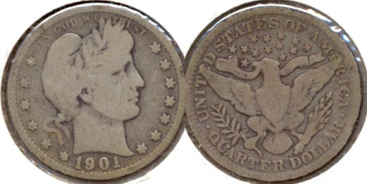 1901 Barber Quarter VG-8