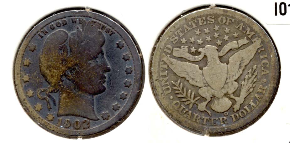 1902-O Barber Quarter AG-3 a