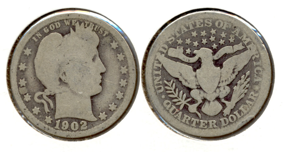 1902 Barber Quarter AG-3 g
