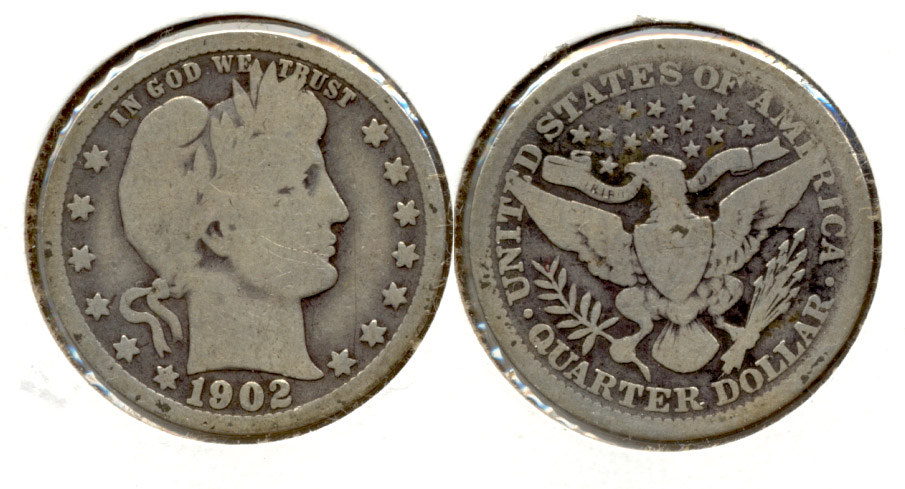 1902 Barber Quarter Good-4 c