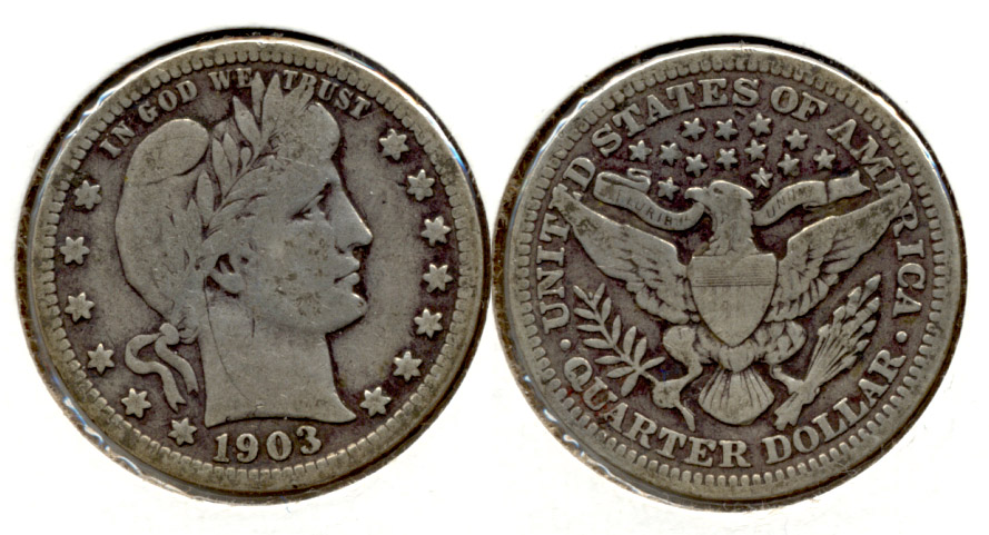 1903 Barber Quarter VG-8