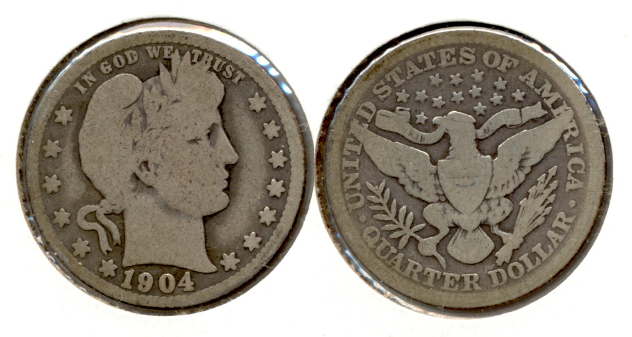 1904 Barber Quarter Good-4 a